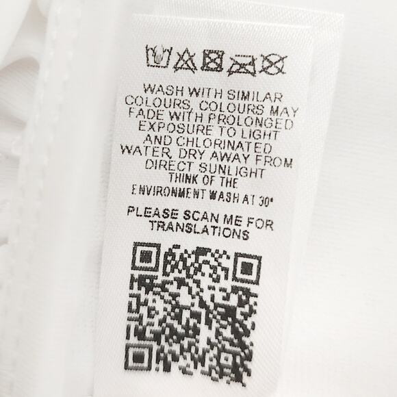 ASOS Swim broderie embroidered white eyelet ruffle hipster bikini bottoms 12 NEW - Picture 6 of 7